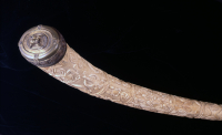 Bobe%20Ngincho%3B%20Salifou%20Gbetnkom%2C%20%3Cb%3E%3Ci%3E%20Carved%20Tusk%3C%2Fi%3E%3C%2Fb%3E%2C%20tusk%20carved%20late%2019th%20century%3B%20bronze%20cap%20cast%201946%2C%20ivory%20and%20bronze%2C%20The%20Paul%20and%20Clara%20Gebauer%20Collection%20of%20Cameroon%20Art%3B%20Museum%20Purchase%3A%20Caroline%20Ladd%20Pratt%20Fund%2C%20public%20domain%2C%2072.12.41